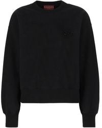 Gucci - Sweatshirt Van Katoenen Jersey Met Borduursel - Lyst