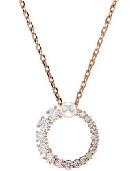 Swarovski - Accessoires ,Roze Ketting Met Hanger Wit, Roségoud Matrix 5692265 - Lyst