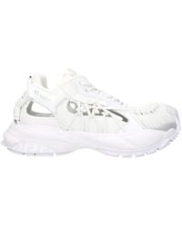 Versace - Weiße Leder-Sneaker Mit Logo - Lyst