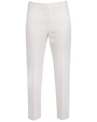 Weekend by Maxmara - Broeken ,Wit ,Leer Drana Cigarette Broeken - Lyst