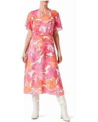 Comma, - Midi-Kleid - Lyst