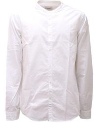 Dondup - Weiße Baumwollbluse Mit Piping - Lyst