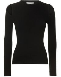 Michael Kors - Truien & Vesten ,Zwart ,Rondgebreide Trui Met Ronde Hals - Lyst
