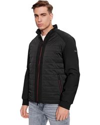 Guess - Jassen ,Zwart ,Nylon Stijlvolle Waterdichte Jas Voor Mannen - Lyst