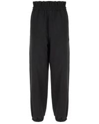 Moncler - Broeken ,Zwart ,Polyester Logo Trainingsbroeken - Lyst