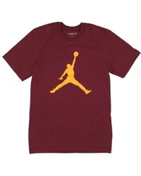 Nike - Fitness ,Rood ,Katoen Jumpman Crew T-Shirt - Lyst