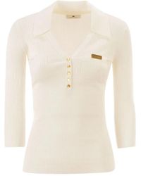 Elisabetta Franchi - V-Neck Knitwear - Lyst