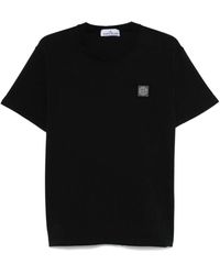 Stone Island - Schwarze t-shirts und polos - Lyst