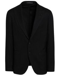 Tagliatore - Jassen ,Zwart ,Wol Single-Breasted Montecarlo Jas - Lyst