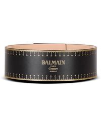 Balmain - Hoher taillengürtel aus leder mit couture-print - Lyst