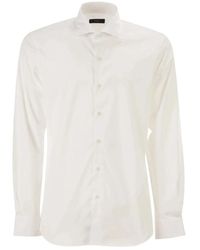 Fay - Regular Fit Overhemd Van Stretchpoplin - Lyst