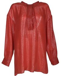 Giorgio Armani - Silk Blend Oversized Shirt - Lyst