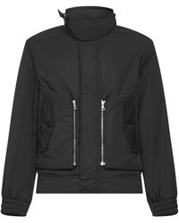 Dries Van Noten - Zwarte Jas Met Rits En Knopen - Lyst