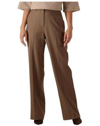 Second Female - Klassische Braune Hose Für Stilvolle Frauen - Lyst