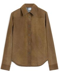 Aspesi - Jassen ,Bruin ,Leer Shirts - Lyst
