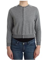 Ermanno Scervino - Truien & Vesten ,Grijs ,Katoen Lingerie Korte Vest - Lyst