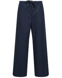 Max Mara - Broeken ,Blauw ,Linnen Amedea Wide Broeken - Lyst