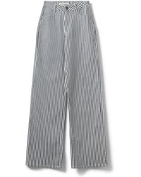 Sofie Schnoor - Blau gestreifte weite bein jeans hose - Lyst