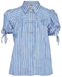 N°21 - Overhemden ,Veelkleurig ,Katoen Gestreepte Blouse Met Juwelen Knopen - Lyst