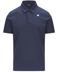 K-Way - Tops ,Blauw ,Katoen Light Stretch Jersey Polo Shirt - Lyst