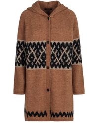 Max Mara - Truien & Vesten ,Bruin ,Wol Hooded Maxi Vest - Lyst