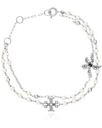 Tory Burch - Glass Pearl Bracelet - Lyst