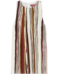 Max Mara - Tops ,Veelkleurig ,Top Zonder Mouwen Met Asymmetrische Plooiingen - Lyst