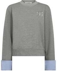 co'couture - Grau Melan Manschette Sweatshirt - Lyst