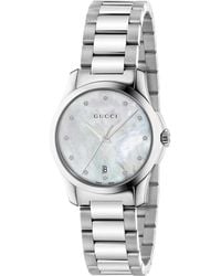 Gucci - G-Timeless Dameshorloge Met Moeder Van Parel Wijzerplaat - Lyst