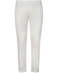 Dondup - Pantaloni chino slim fit bianchi - Lyst