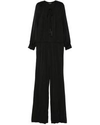 Tom Ford - Jumpsuits & Playsuits ,Zwart ,Zwarte Zijden Jumpsuit Met Raglanmouwen - Lyst