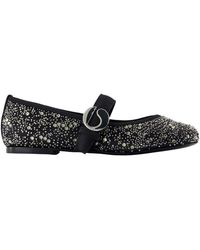 Coperni - Schoenen ,Zwart ,Zwart/Zilver Synthetische Ballerina's Met Gespsluiting - Lyst