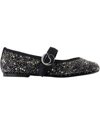 Coperni - Schoenen ,Zwart ,Zwart/Zilver Synthetische Ballerina's Met Gespsluiting - Lyst