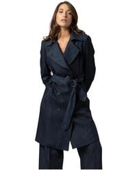 Kocca - Klassieke Trenchcoat Met Riem Tot Boven De Knie - Lyst