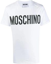 Moschino - Magliette in cotone con stampa del logo - Lyst