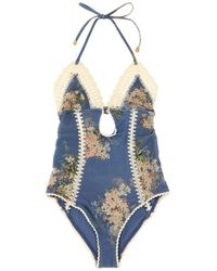 Zimmermann - Cascadian Keyhole Crochet One-Piece - Lyst