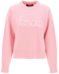 Versace - Round-neck knitwear,hellrosa strickpullover - Lyst