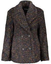 Desigual - Jassen ,Zwart ,Wol Bottone Jas - Lyst