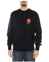 Edwin - Hoodies & Sweatvesten ,Zwart ,Japanese Sun Sweatshirt - Lyst