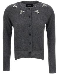 Simone Rocha - Relaxed Embellished Cashmere Cardigan - Lyst