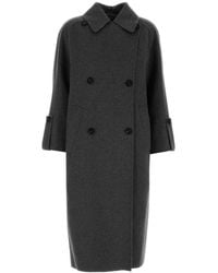 Max Mara - Smmalice Double-Breasted Lange Jas - Lyst