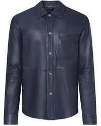 Peuterey - Jassen ,Blauw ,Leer Leren Jassen - Lyst