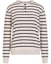 Giuliva Heritage - Truien & Vesten ,Dunne Kraagloze Trui Met Lange Mouwen - Lyst