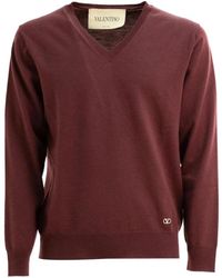 Valentino - V-Neck Knitwear - Lyst