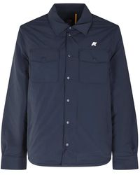 K-Way - Jassen ,Blauw ,Umbert Plain Warm Jacket - Lyst