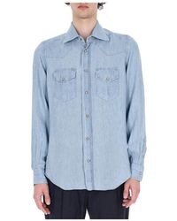 Eleventy - Denim Shirts - Lyst