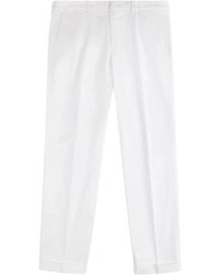 Fay - Broeken ,Wit ,Katoen Pantaloni Slim Fit - Lyst