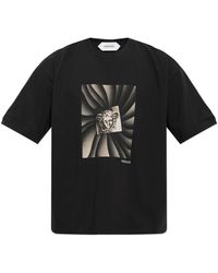 Versace - Bedruikt Katoen-Jersey T-Shirt Regular Fit - Lyst
