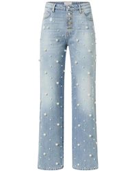 Ermanno Scervino - Straight leg jeans mit perlen - Lyst