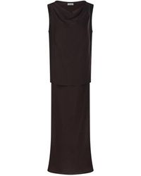 P.A.R.O.S.H. - Kleedjes ,Bruin ,Elegante Bruine Blouse - Lyst